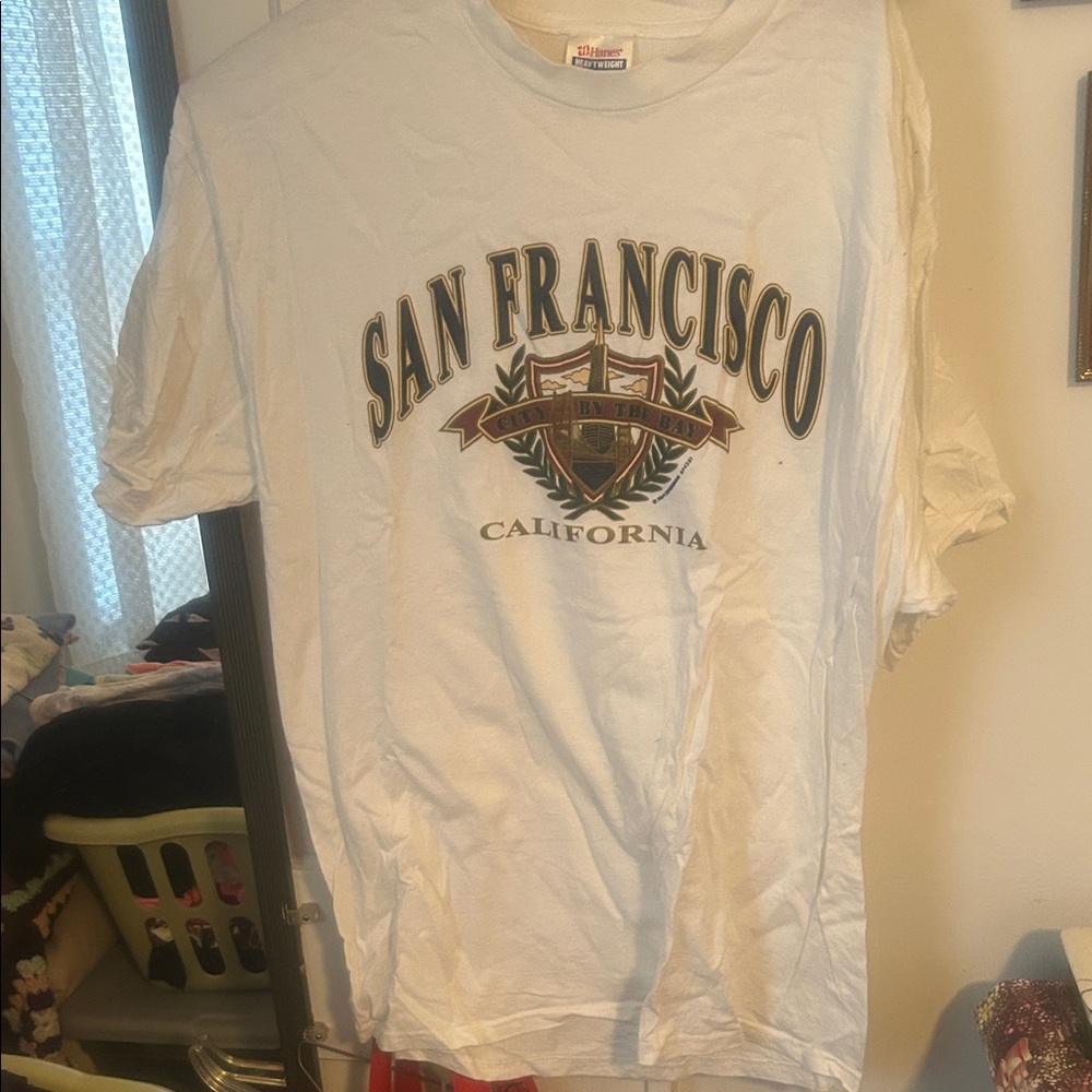 Hanes White San Francisco California Tee